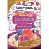 Мистраль каша овсяная Ягоды Карелии (черника, брусника, малина), 40 гр